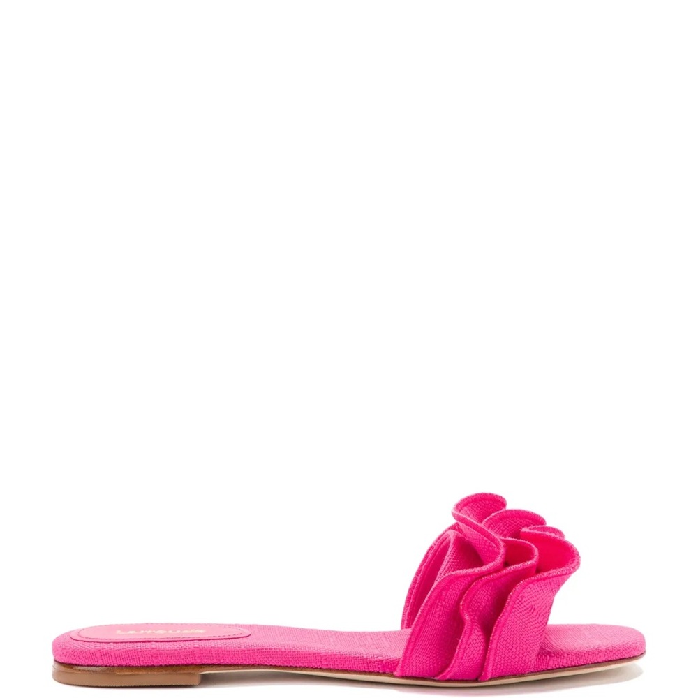 LARROUDÉ Ivy Ruffle Slide Sandals - Picture 6 of 14
